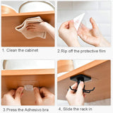 2pcs Under Cabinet Kitchen Utensil Rack